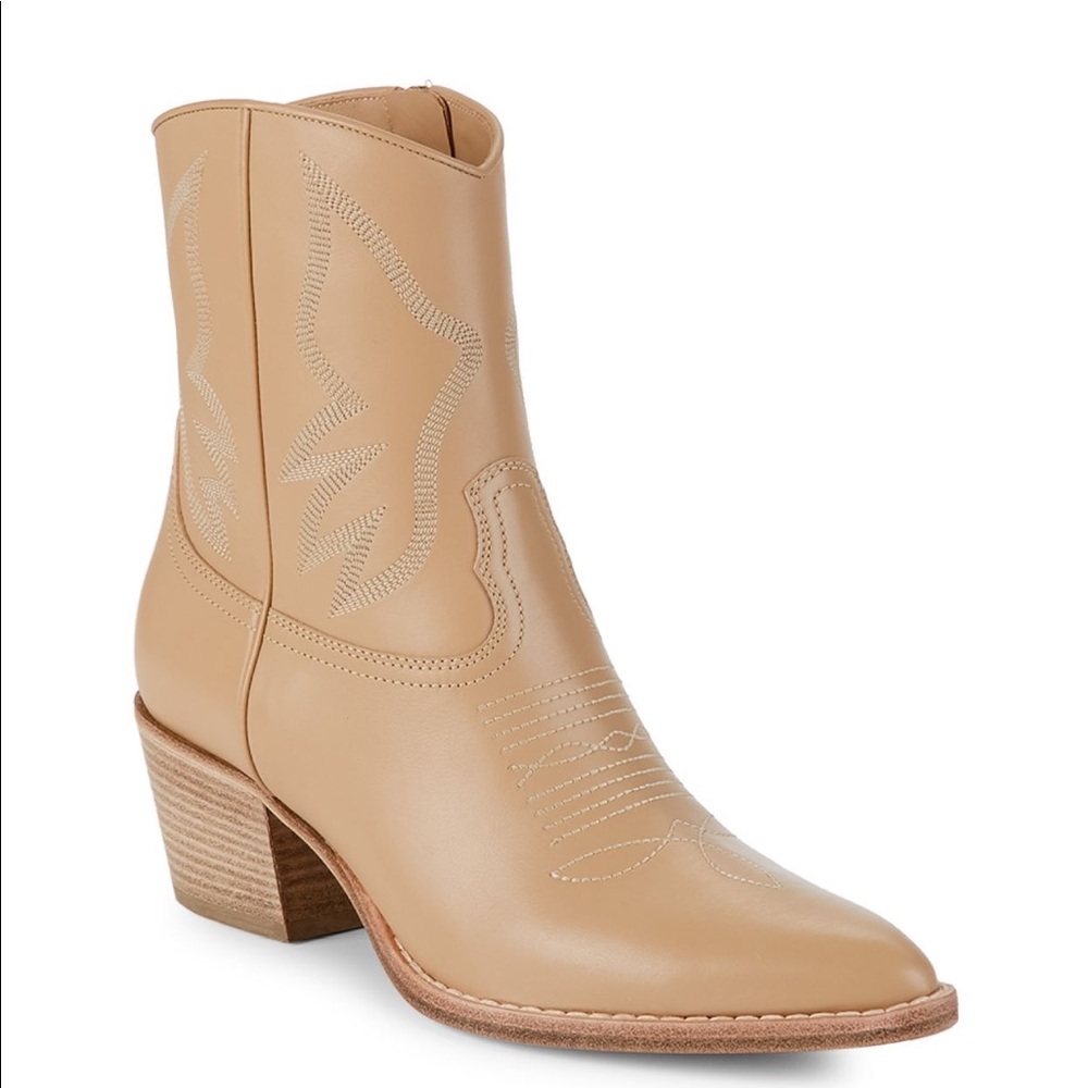 Valentino Tan Ankle Boots